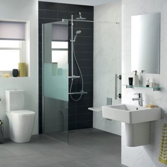 Ideal Standard Concept Cube Basin and Semi Pedestal 500mm Wide 1 Tap Hole