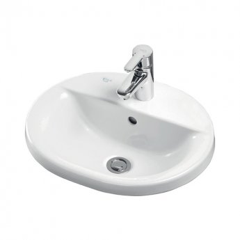 Ideal Standard Concept Oval Countertop Basin 480mm Wide 1 Tap Hole