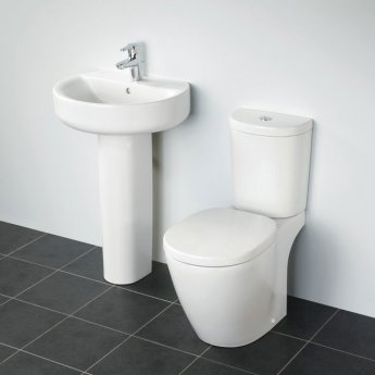 Ideal Standard Concept Sphere Basin and Full Pedestal 550mm Wide 1 Tap Hole