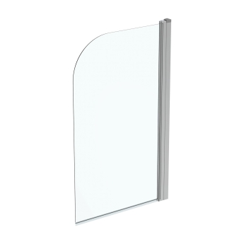 Ideal Standard Connect Round Top Radius Hinged Bath Screen 1410mm H x 820mm W - 5mm Glass | Product Image