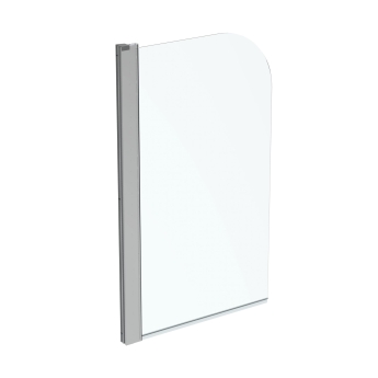 Ideal Standard Connect Round Top Radius Hinged Bath Screen 1410mm H x 820mm W - 5mm Glass | Product Image