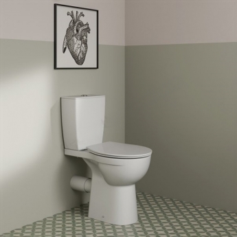 Ideal Standard Eurovit+ Close Coupled Raised Height Toilet with 6/4 Litre Cistern - Soft Close Seat