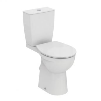 Ideal Standard Eurovit+ Close Coupled Raised Height Toilet with 6/4 Litre Cistern - Soft Close Seat