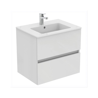 Ideal Standard Eurovit+ 600mm 2-Drawer Wall Hung Vanity Unit | Product Image