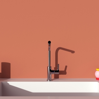 Ideal Standard Gusto L-Shape Kitchen Sink Mixer Tap - Chrome