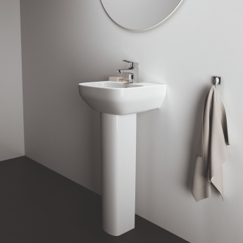 Ideal Standard I.Life A Basin and Full Pedestal 400mm Wide - 1 Tap Hole | Product Image