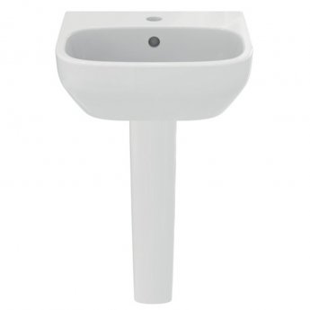 Ideal Standard I.Life A Basin and Full Pedestal 400mm Wide - 1 Tap Hole