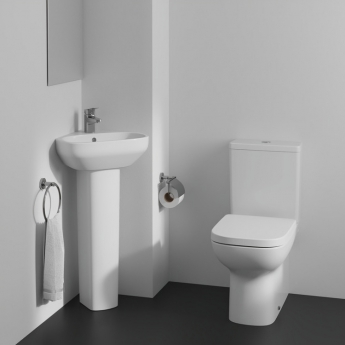 Ideal Standard I.Life A Corner Handrinse Basin with Full Pedestal 400mm Wide - 1 Tap Hole