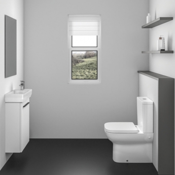 Ideal Standard I.Life A Rimless Close Coupled Back to Wall Toilet with Push Button Cistern - Standard Seat