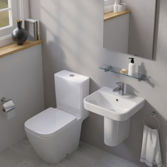 Ideal Standard I.Life B Basin and Semi Pedestal 450mm Wide - 1 Tap Hole