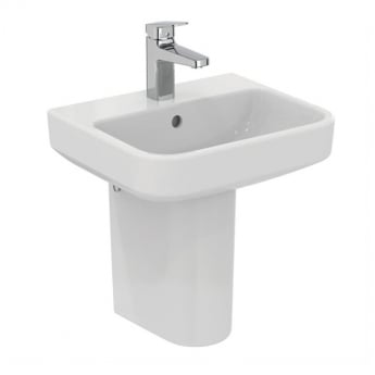 Ideal Standard I.Life B Basin and Semi Pedestal 450mm Wide - 1 Tap Hole