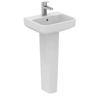 Ideal Standard I.Life B Basin and Full Pedestal 450mm Wide - 1 Tap Hole