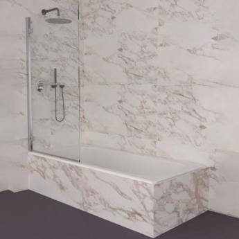 Ideal Standard I.Life Hinged LH Bathscreen 1500mm High x 815mm Wide 8mm Glass - Bright Silver