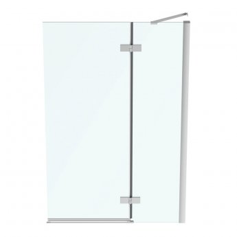 Ideal Standard I.Life Hinged RH Bathscreen with Fixed Panel 1500mm High x 1000mm Wide 8mm Glass - Bright Silver