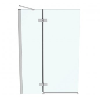 Ideal Standard I.Life Hinged LH Bathscreen with Fixed Panel 1500mm High x 1000mm Wide 8mm Glass - Bright Silver