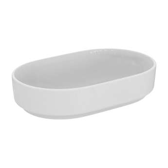 Ideal Standard I.Life O Vessel Oval Sit-On Countertop Basin 550mm Wide - White | Product Image
