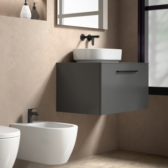 Ideal Standard I.Life O Vessel Oval Sit-On Countertop Basin 550mm Wide - White | Product Image