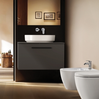 Ideal Standard I.Life O Vessel Oval Sit-On Countertop Basin 550mm Wide - White | Product Image