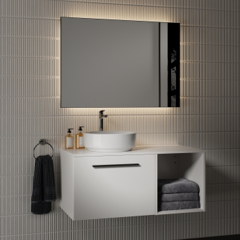 Ideal Standard I.Life O Vessel Round Sit-On Countertop Basin 400mm Wide - White | Product Image