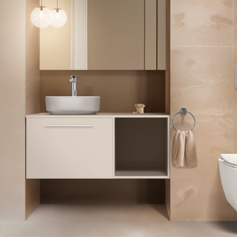 Ideal Standard I.Life O Vessel Round Sit-On Countertop Basin 400mm Wide - White | Product Image