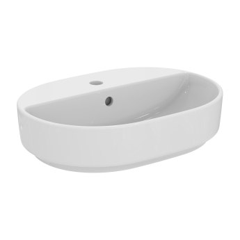 Ideal Standard I.Life O Vessel Sit-On Countertop Basin 550mm Wide - White | Product Image