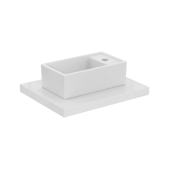 Ideal Standard I.Life S Countertop Vessel Basin 370mm Wide 1 Tap Hole - White | Product Image