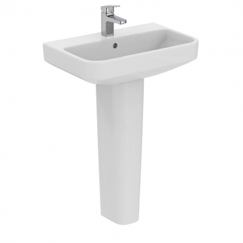 Ideal Standard I.Life S Compact Basin and Full Pedestal 600mm Wide - 1 Tap Hole