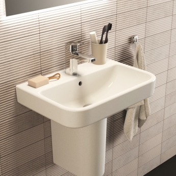 Ideal Standard I.Life S Compact Basin and Semi Pedestal 550mm Wide - 1 Tap Hole