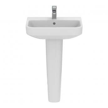 Ideal Standard I.Life S Compact Basin and S & B Full Pedestal 550mm Wide - 1 Tap Hole