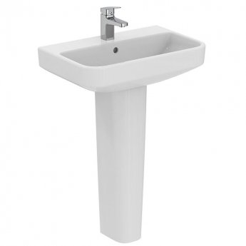 Ideal Standard I.Life S Compact Basin and S & B Full Pedestal 550mm Wide - 1 Tap Hole