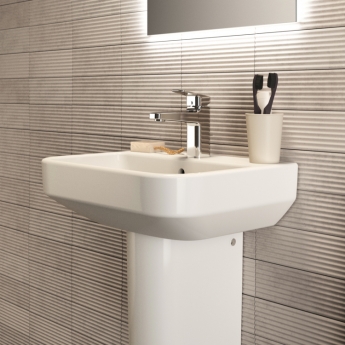 Ideal Standard I.Life S Compact Basin and S & B Full Pedestal 500mm Wide - 1 Tap Hole