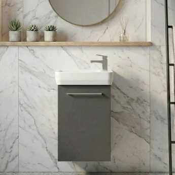 Ideal Standard i.Life S Guest 450mm 1-Door Wall Hung Vanity Unit | Product Image