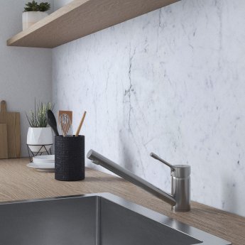 Ideal Standard Ceralook Low Spout Kitchen Sink Mixer Tap - Silver Storm