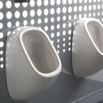 Ideal Standard Jasper Morrison Bowl Rim Flush Fully Concealed Urinal 355mm Wide White