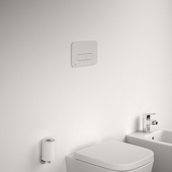 Ideal Standard Oleas M3 Mechanical Dual Flushplate - White | Product Image