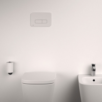 Ideal Standard Oleas M3 Mechanical Dual Flushplate - White | Product Image