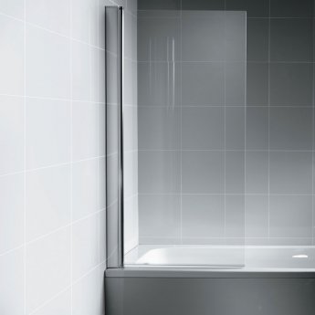 Ideal Standard Synergy Square Angle Hinged Bath Screen 1500mm H x 815mm W - 6mm Glass