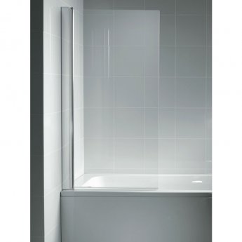 Ideal Standard Synergy Square Angle Hinged Bath Screen 1500mm H x 815mm W - 6mm Glass