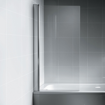 Ideal Standard Synergy Square Angle Hinged Bath Screen 1500mm H x 815mm W - 6mm Glass | Product Image