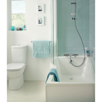 Ideal Standard Tempo Arc Curved Hinged Bath Screen 1400mm H x 820mm W - 5mm Glass