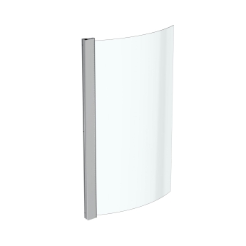 Ideal Standard Tempo Arc Curved Hinged Bath Screen 1400mm H x 820mm W - 5mm Glass | Product Image