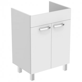 Ideal Standard Tempo 2-Door Vanity Unit with Legs 600mm Wide Gloss White
