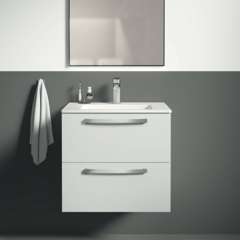 Ideal Standard Tempo 2-Drawer Vanity Unit 600mm Wide Gloss White