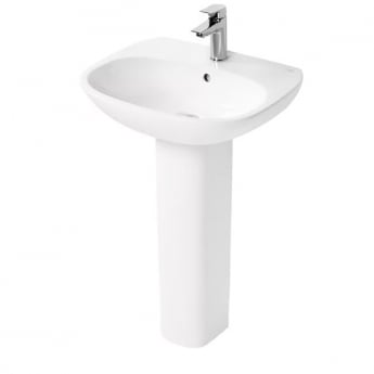Ideal Standard Tesi Basin and Full Pedestal 550mm Wide 1 Tap Hole