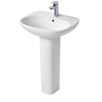 Ideal Standard Tesi Basin and Full Pedestal 500mm Wide 1 Tap Hole
