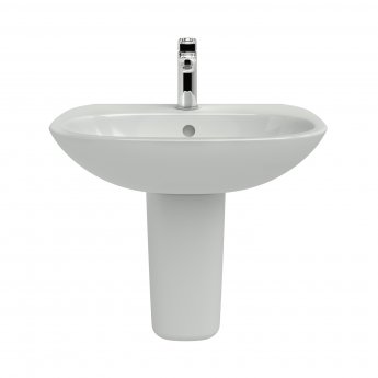 Ideal Standard Tesi Basin and Semi Pedestal 500mm Wide 1 Tap Hole