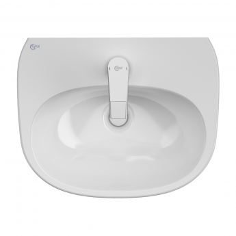 Ideal Standard Tesi Cloakroom Basin and Semi Pedestal 450mm Wide 1 Tap Hole