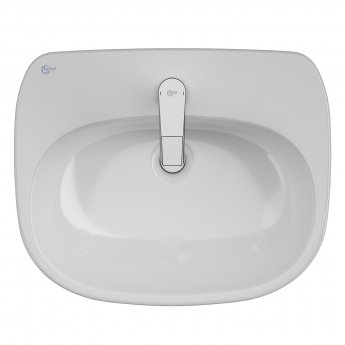 Ideal Standard Tesi Semi-Recessed Countertop Basin 550mm Wide - 1 Tap Hole