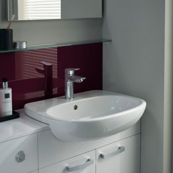 Ideal Standard Tesi Semi-Recessed Countertop Basin 550mm Wide - 1 Tap Hole