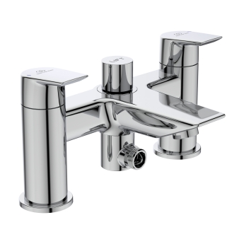 Ideal Standard Tesi Pillar Mounted Bath Shower Mixer Tap with Shower Set - Chrome | Product Image
